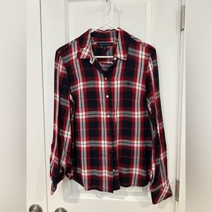 Tommy red Plaid Flannel size small